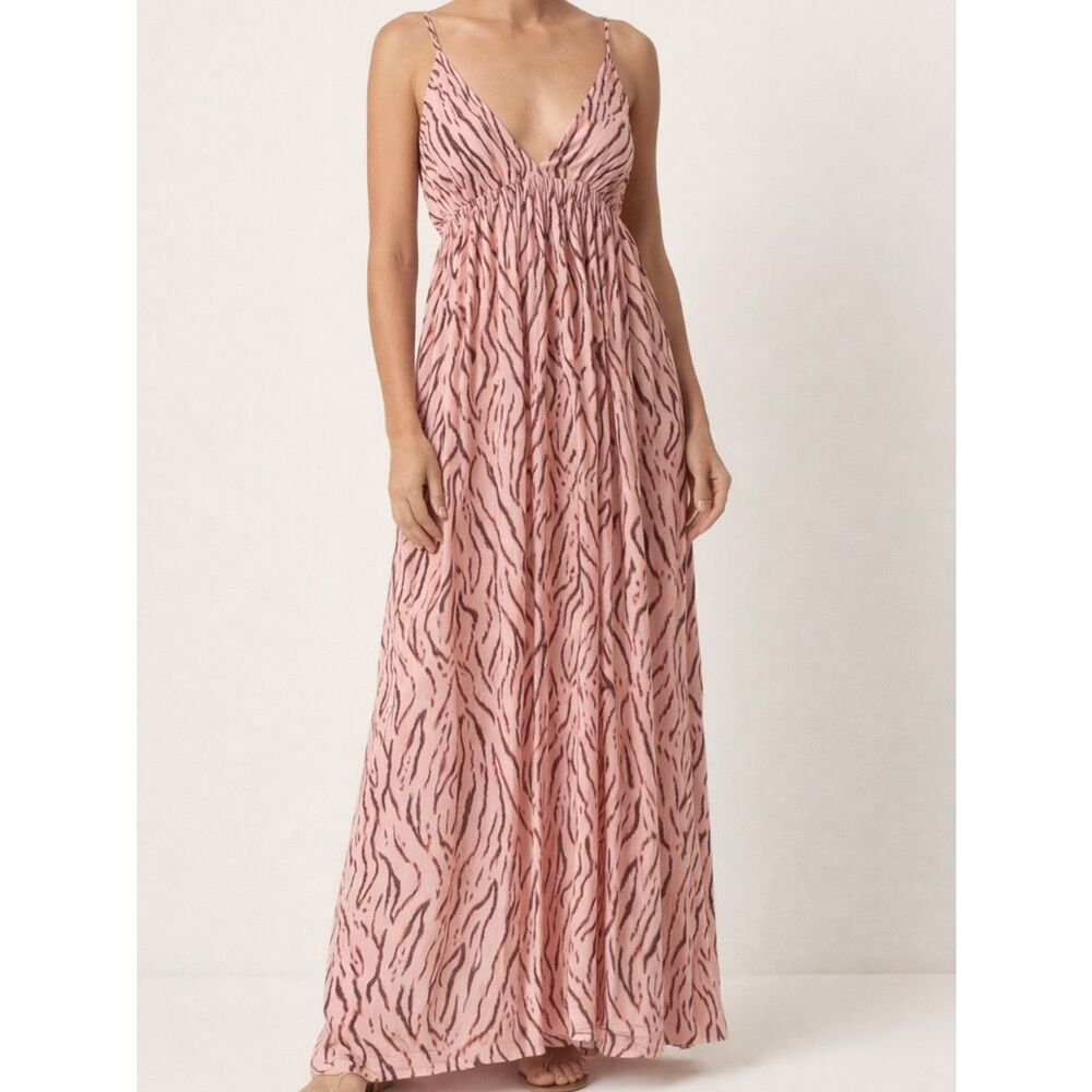 Tiare Hawaii Gracie Naturals Tiger Blush Maxi Dress OS NWT